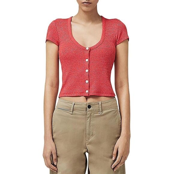 Rag & Bone The Knit Rib Scoop Neck Tee NEW - Picture 2 of 9